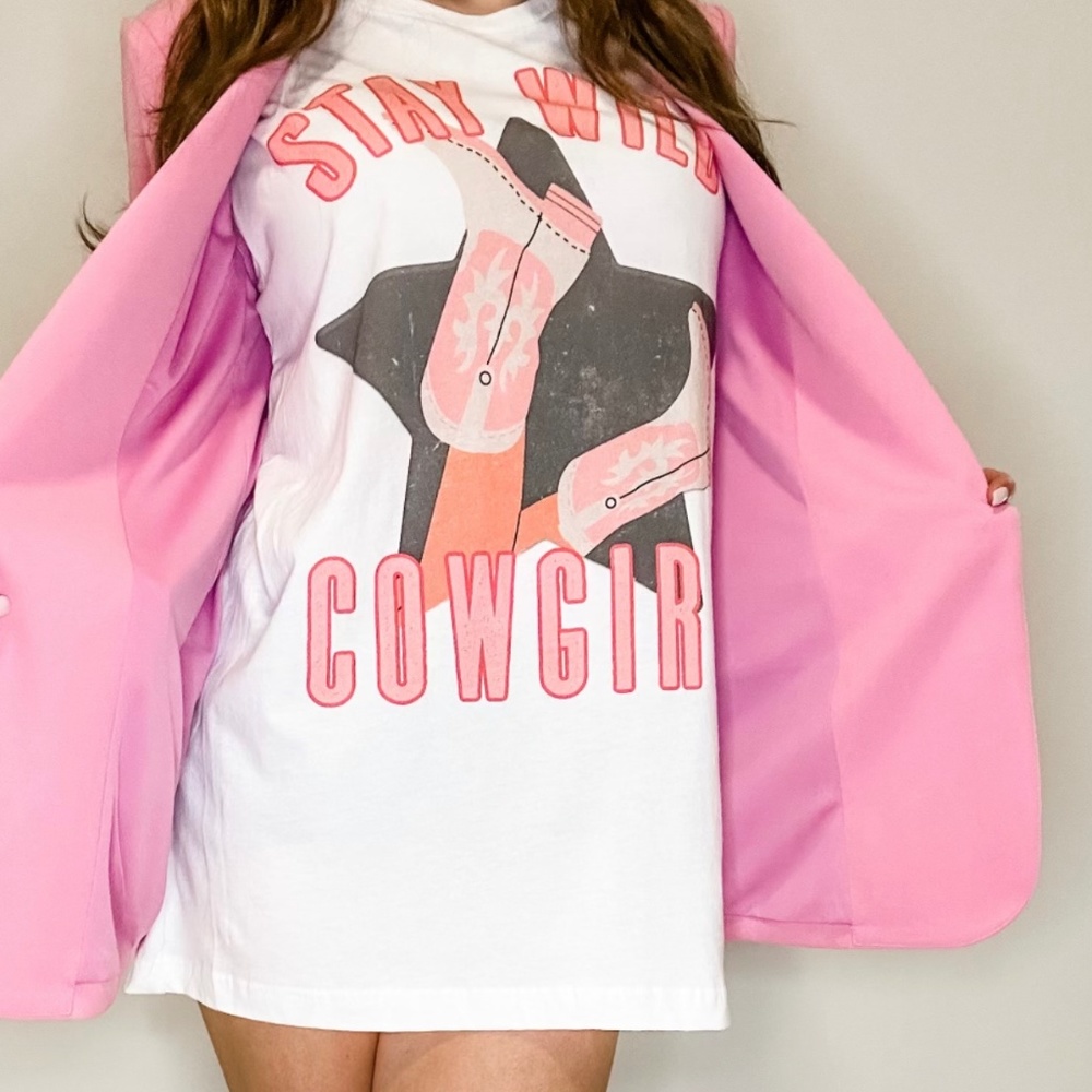 Stay Wild Cowgirl Graphic Tee/Dress by Kissed Apparel